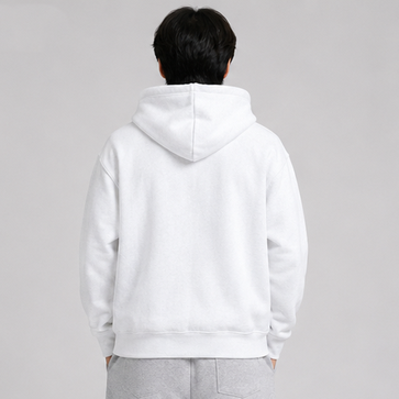 Unisex Zip Hoodie White