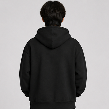Unisex Zip Hoodie Black