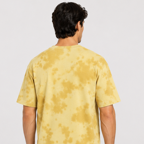 Unisex Tie Dye Oversized T-Shirt Yellow