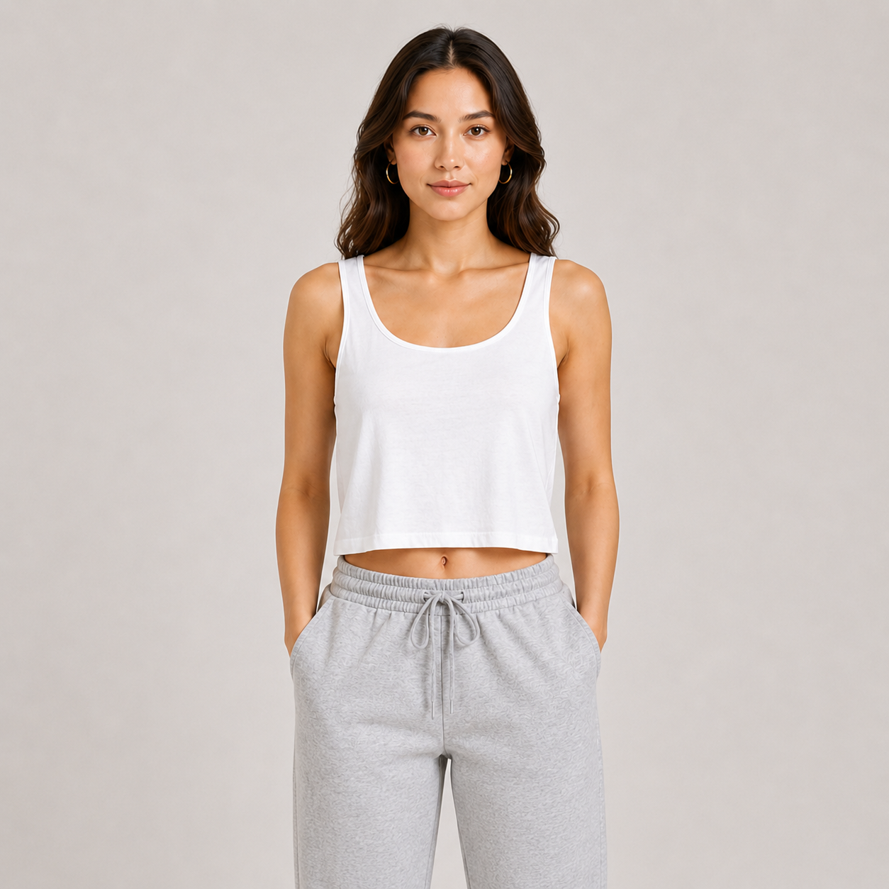 Crop Tank White