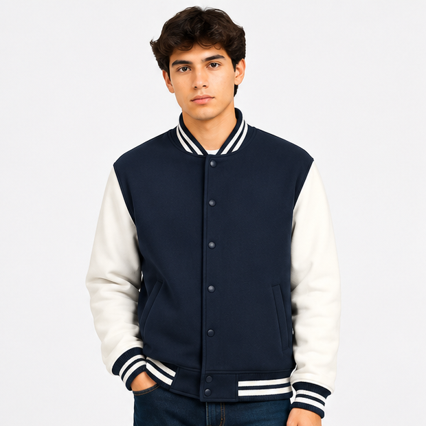 Unisex Varsity Jacket Navy Blue