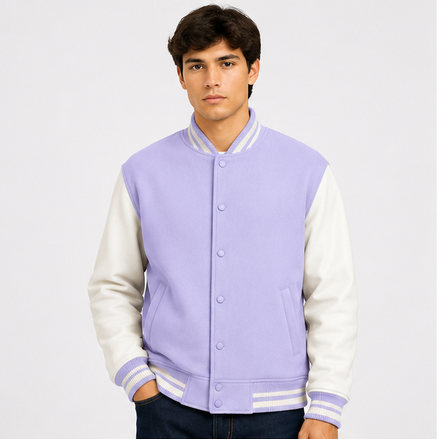 Unisex Varsity Jacket Lavender
