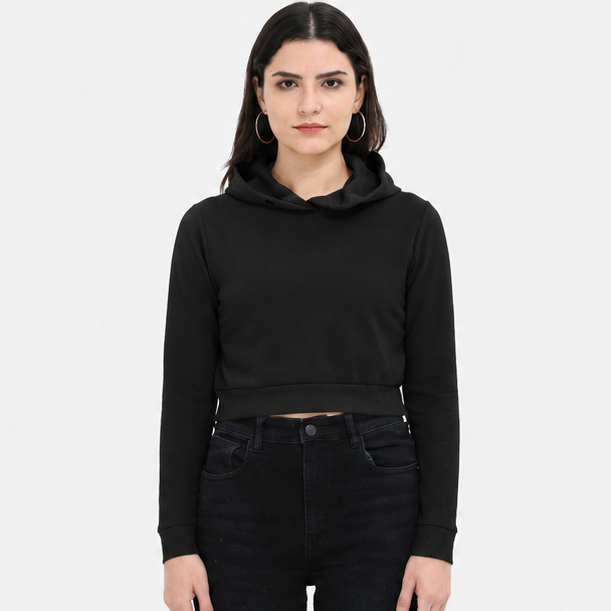 Cropped Hoodie Black 