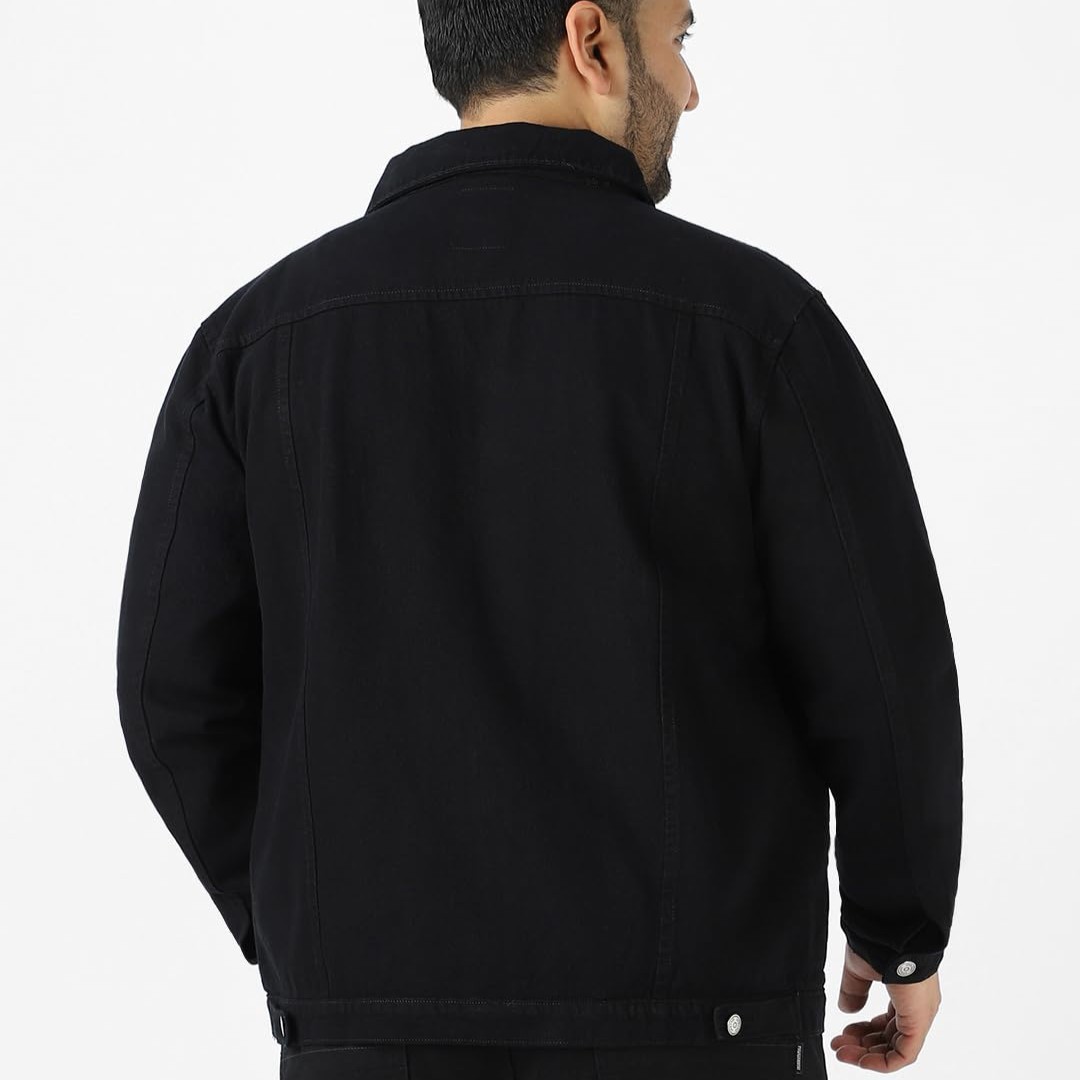 Men’s Black Regular Denim Jacket