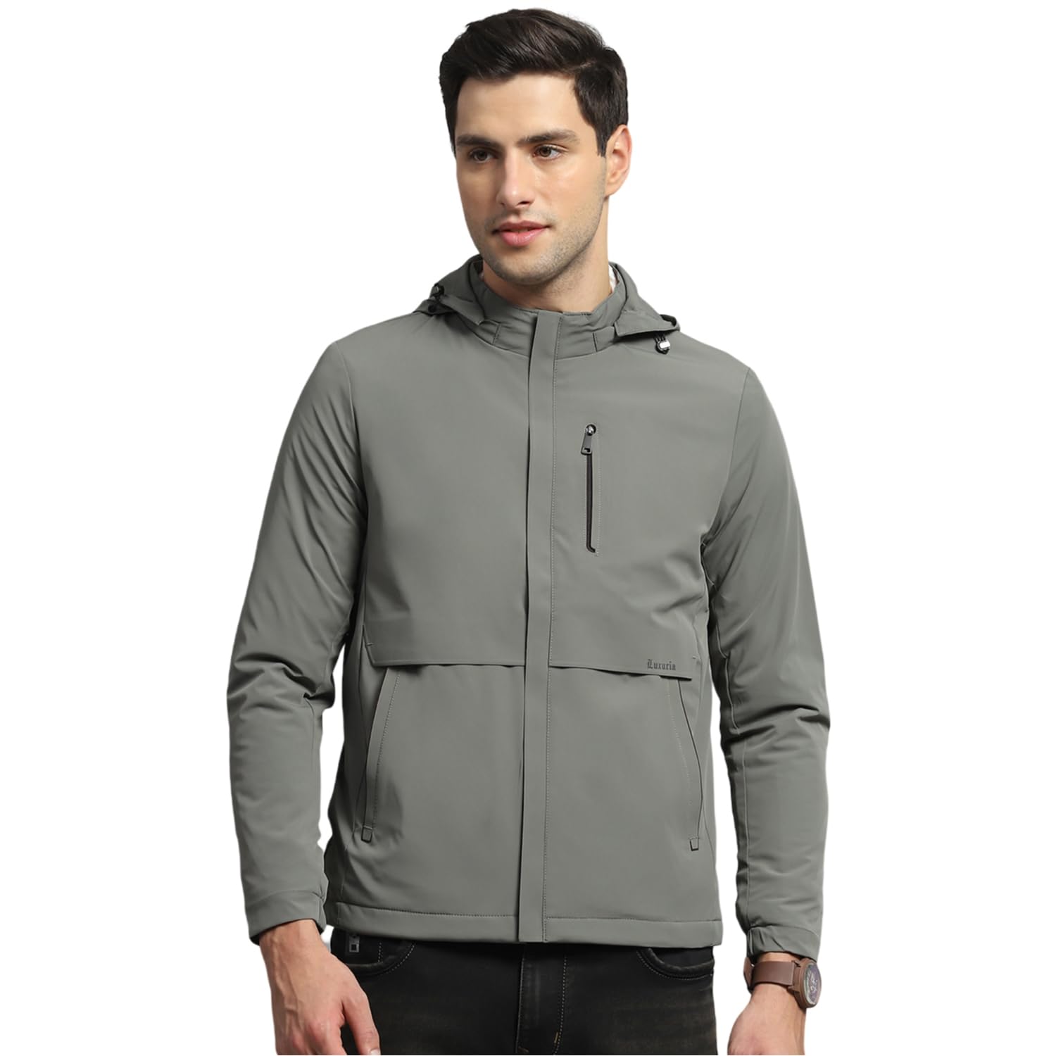 Full Sleeves Zipper Jacket Olive