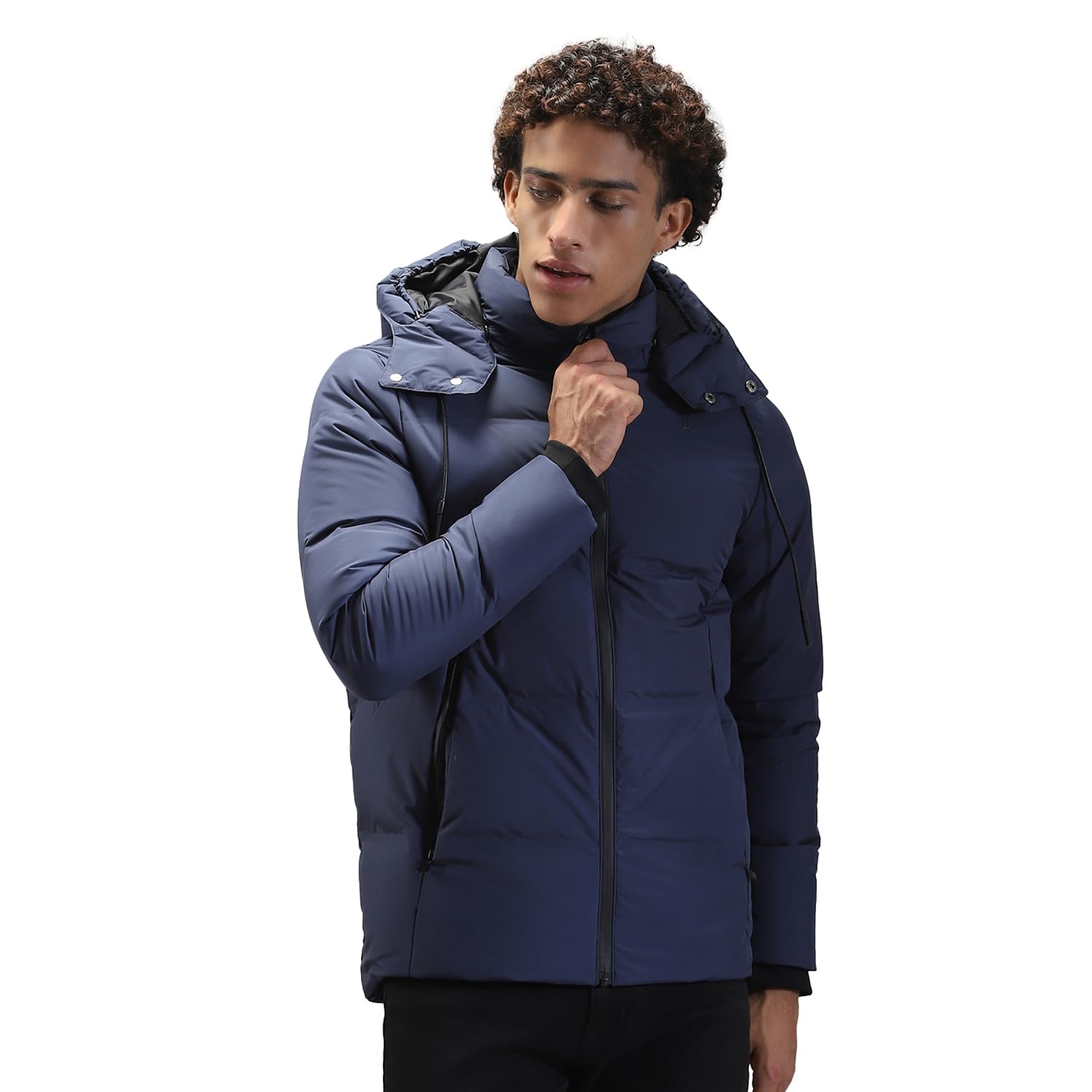 Solid Navy Full Sleeve Jacket