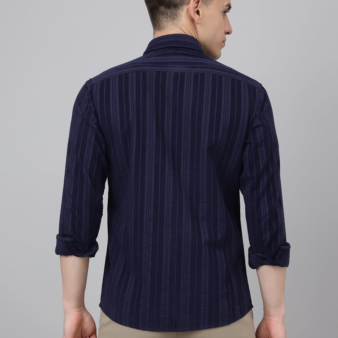 Regular Fit Casual Shirt Navy