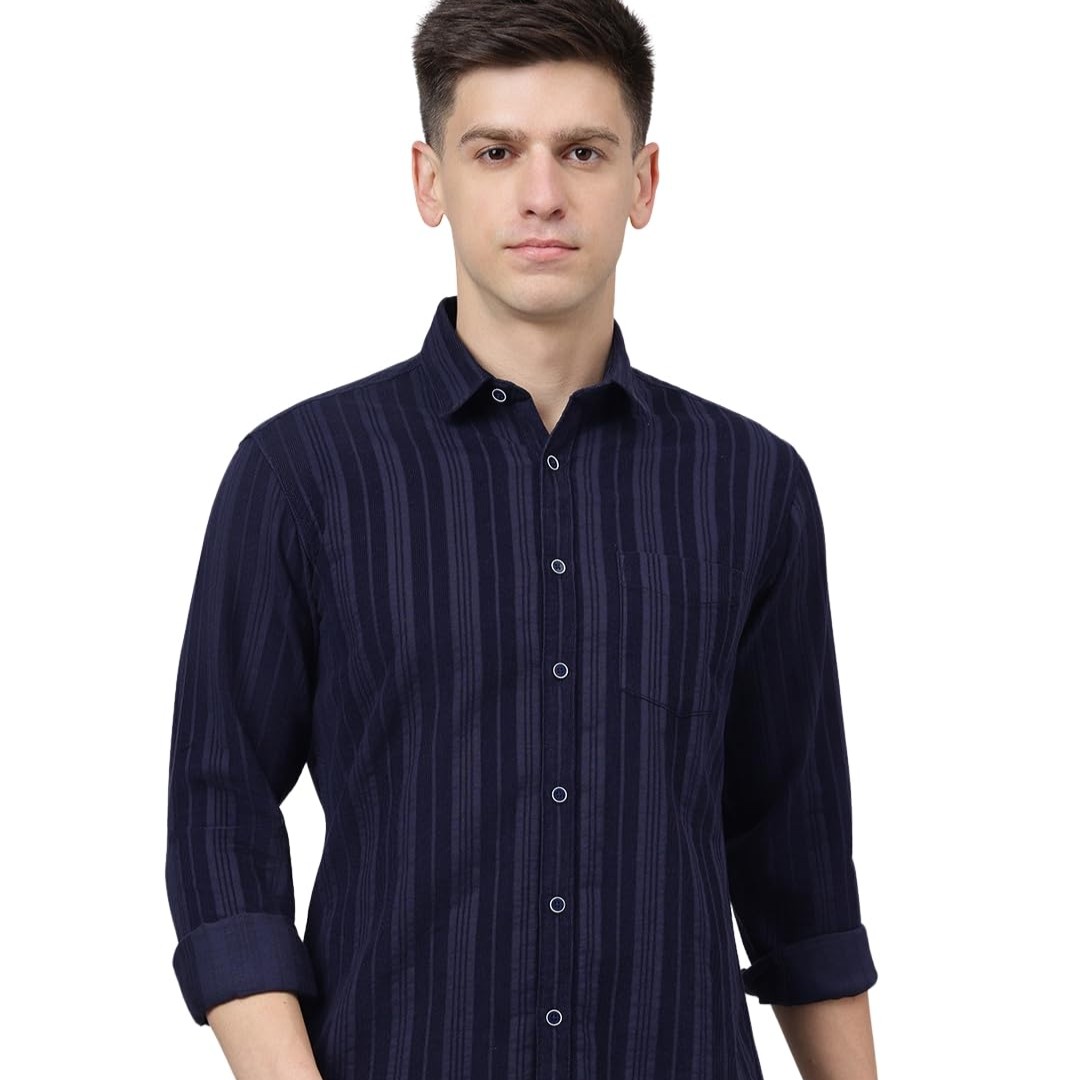 Regular Fit Casual Shirt Navy