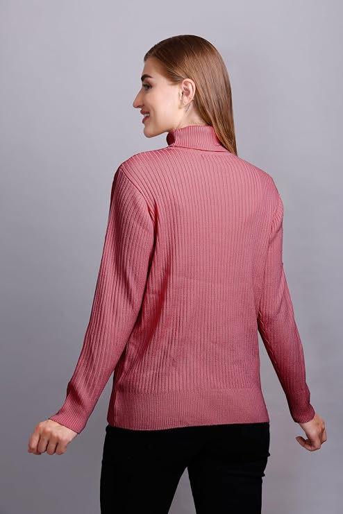 GODFREY Women's High Neck Knitted Woolen Sweater