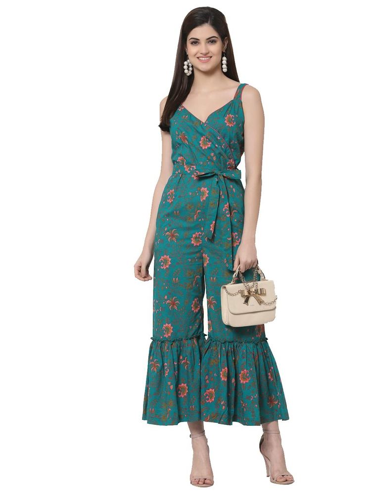KBZ Womens Printed Cotton Long Jumpsuit