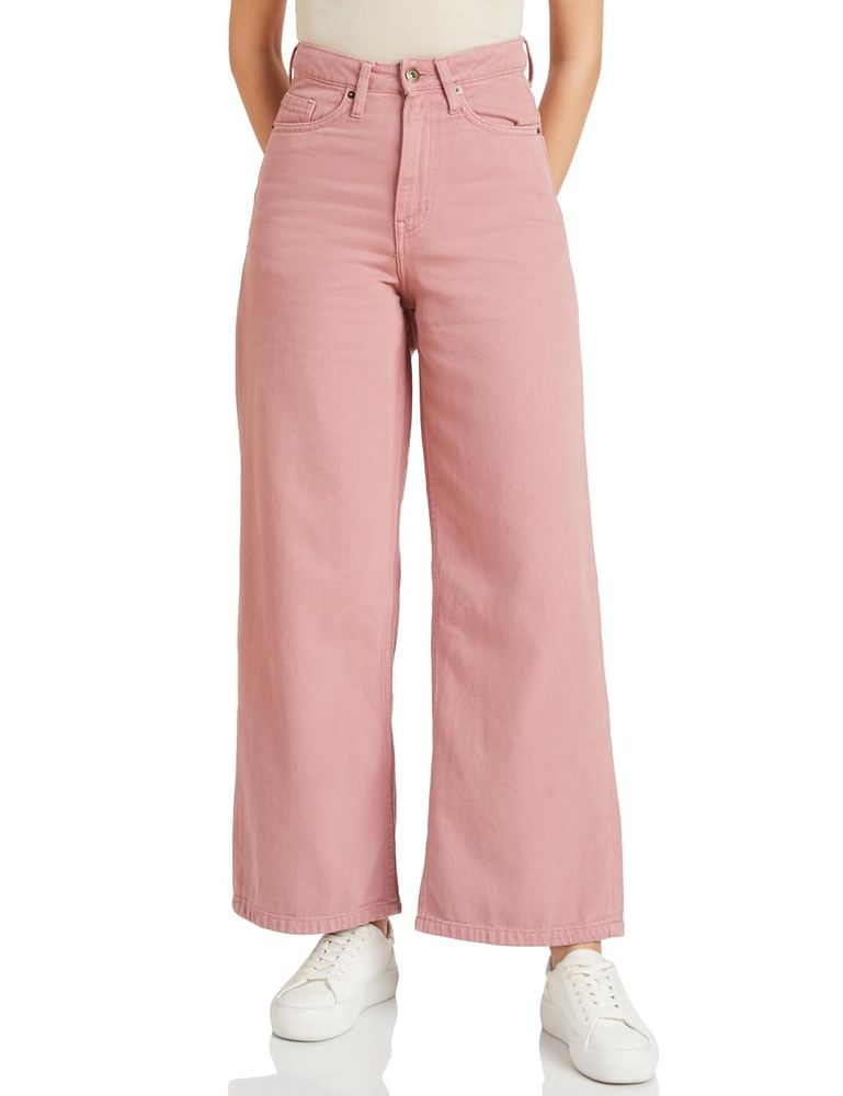 Amazon Brand - Symbol Women Baggy Wide Leg Jeans (High Rise | Full Length) (Available in Plus Sizes)