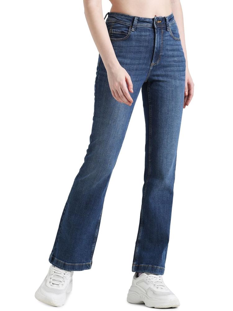 ONLY Women Mild Bootcut Fit High Rise Jeans | Flared Everyday Jeans for Women