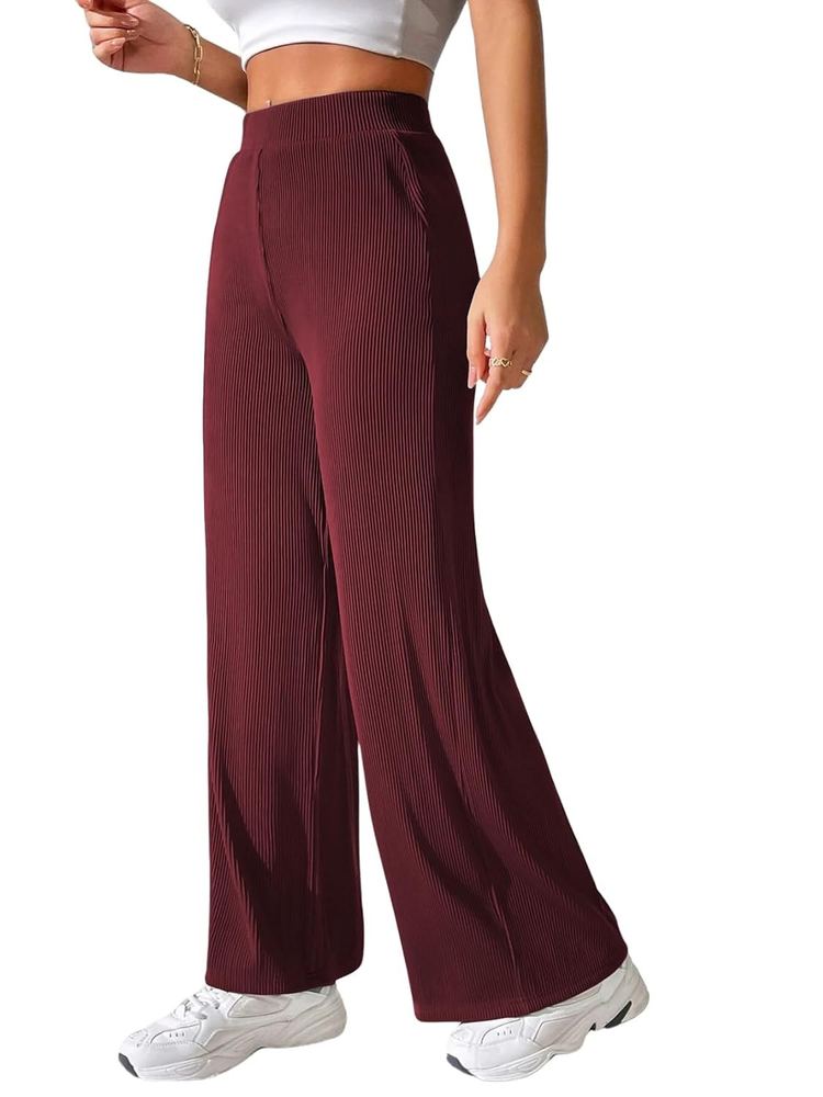 GRECIILOOKS Women's Parachute Cargo Pants - High Waist Flared Korean Trousers| Trendy Casual Wear for Daily & Travel Use (Available in Plus Size)