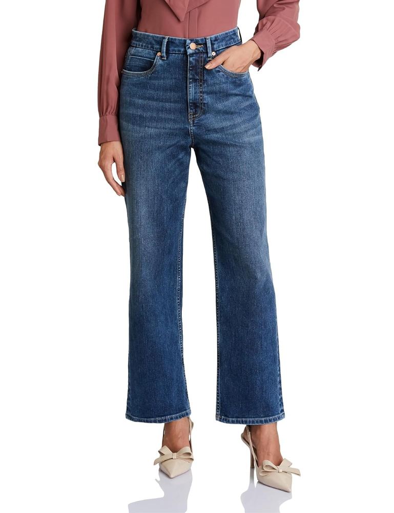 Symbol Premium Women's Straight Fit Jeans | High Rise | Full Length | 5-Pocket (Available in Plus Sizes)