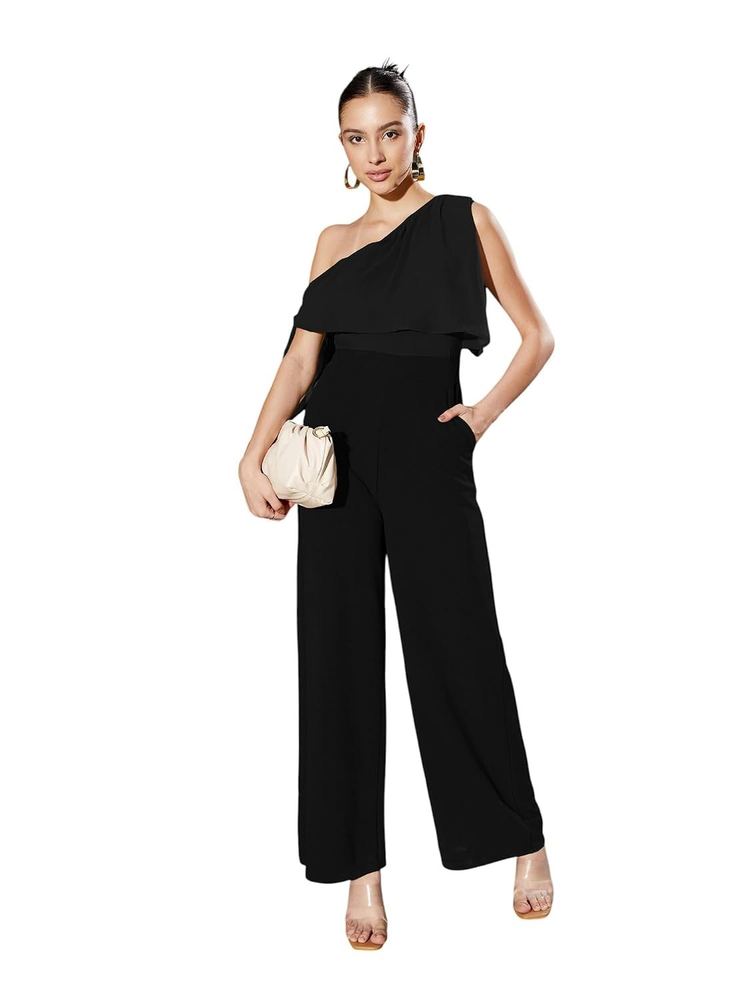 SASSAFRAS Women One Shoulder Jumpsuit