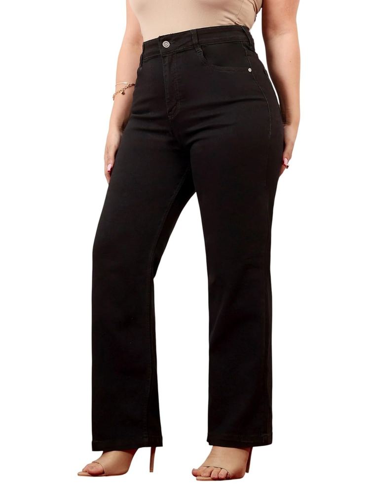 Miss Chase A+ Women's Bootcut High Rise Regular Length Stretchable Denim Jeans