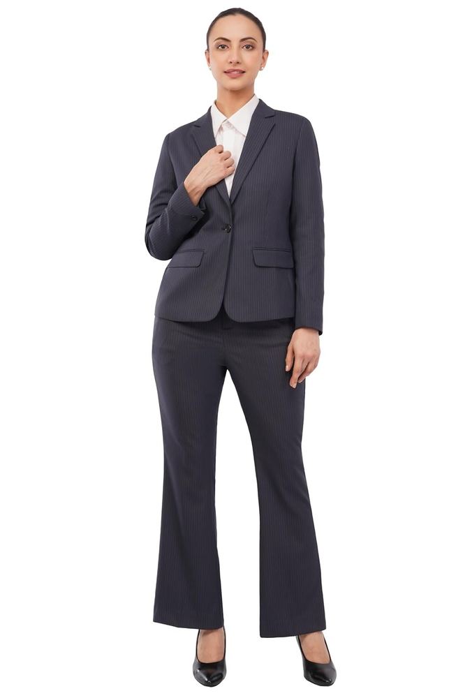 SaintX Women's 2-piece Suit Set - Tailored Formal Blazer with Matching Formal Bell Trousers | Slim Fit | Fully Lined Blazer | Office, Workwear, Business Attire