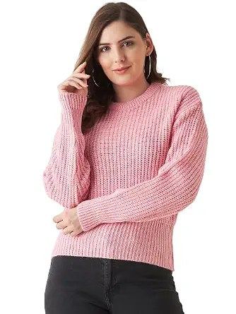 Pivl Women Sweater Solid Round Neck Warm Winter Wear