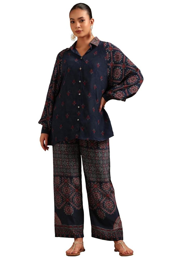 Soch Womens Crepe Ajrak Printed Co-Ord Set