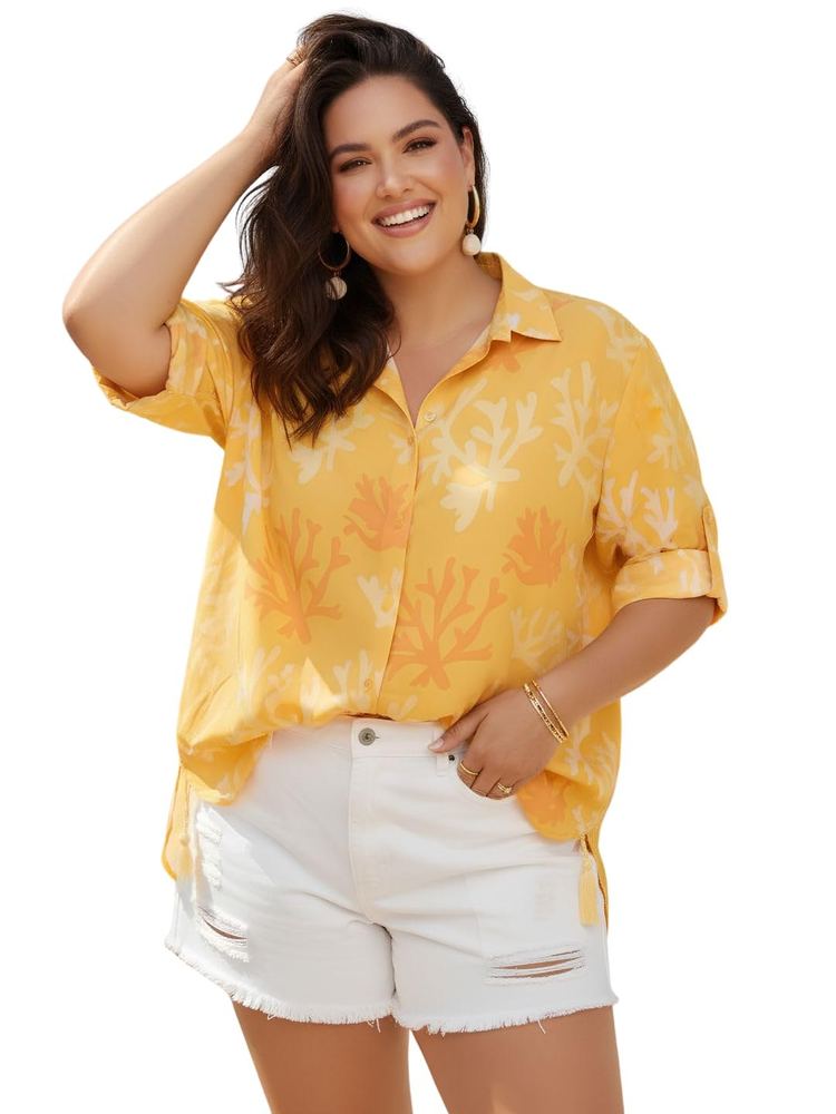 Women's Abstract Pure Cotton Top for Casual