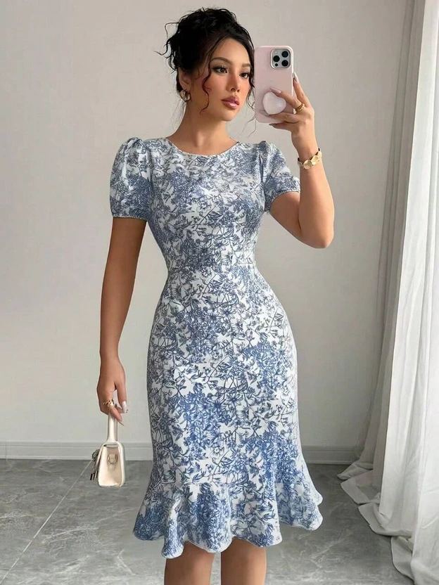 Brucella Women Bodycon Multicolor Below Knee Dress