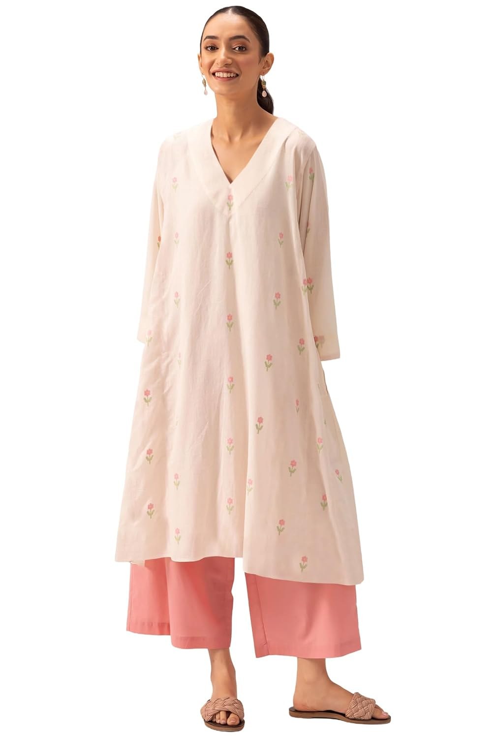 ANNI DESIGNER Viscose Blend Kurta for Women | Kurti Set Woman | Kurta with Palazzo | A Line Printed Co Ord Outfit | Cord Ethnic Suit | Indian Office Party Traditional Clothing Fashion Premium Look