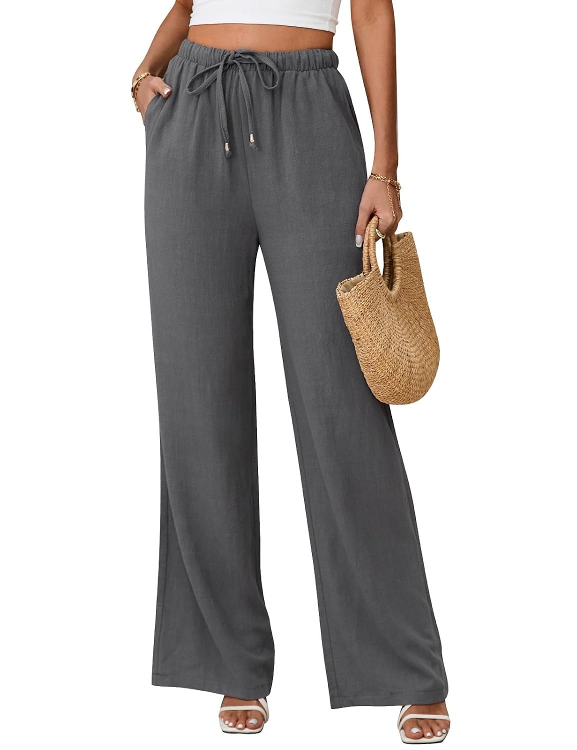 Women's Wide Leg Linen Pants Classic